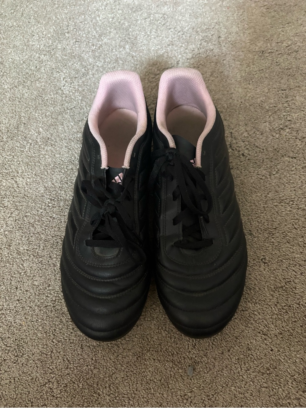 adidas Black Athletic Shoes with Pink Lining